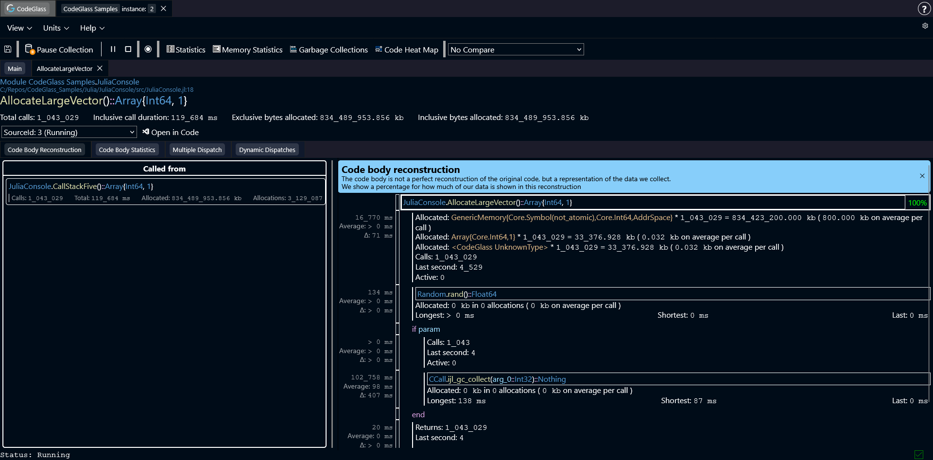 Code Body Reconstruction