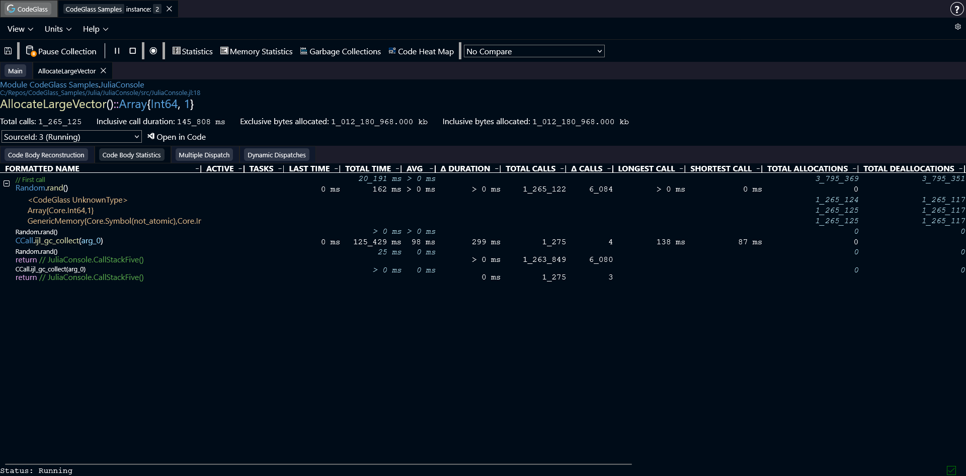Code Body Statistics