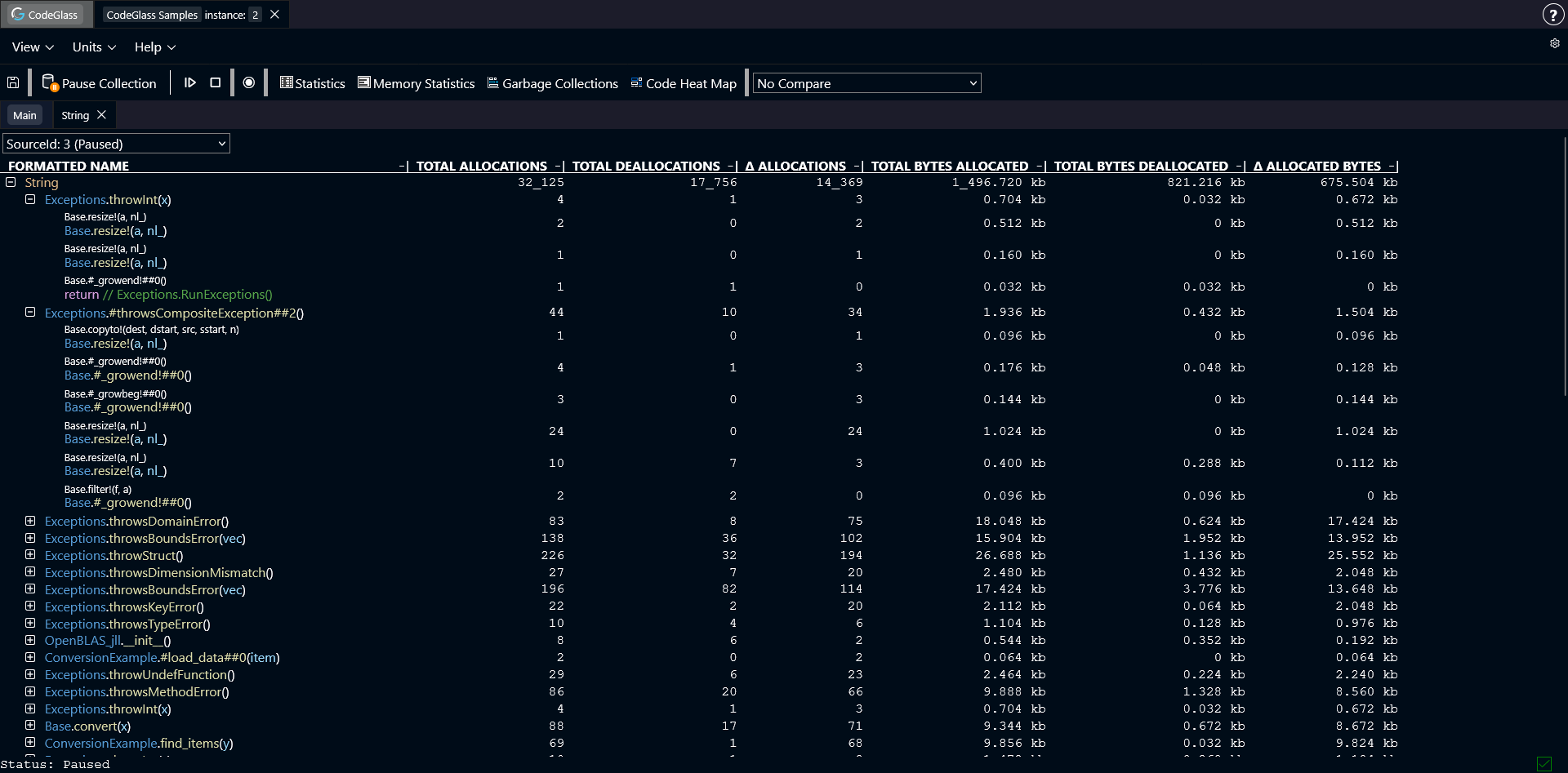 Memory Object Allocator Statistics